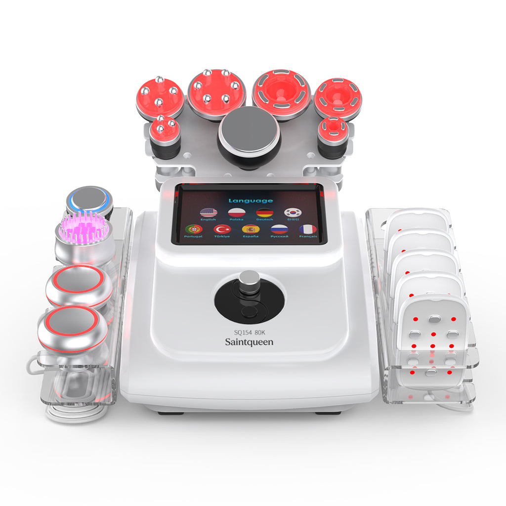 SQ154B Max – 11-i-1 80K kavitasjonsapparat med RF, laser og BIO/LED