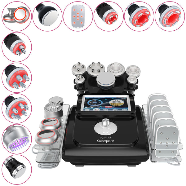 SQ154C Max – 11-i-1 80K kavitasjonsapparat med laserplater, RF og vakuum