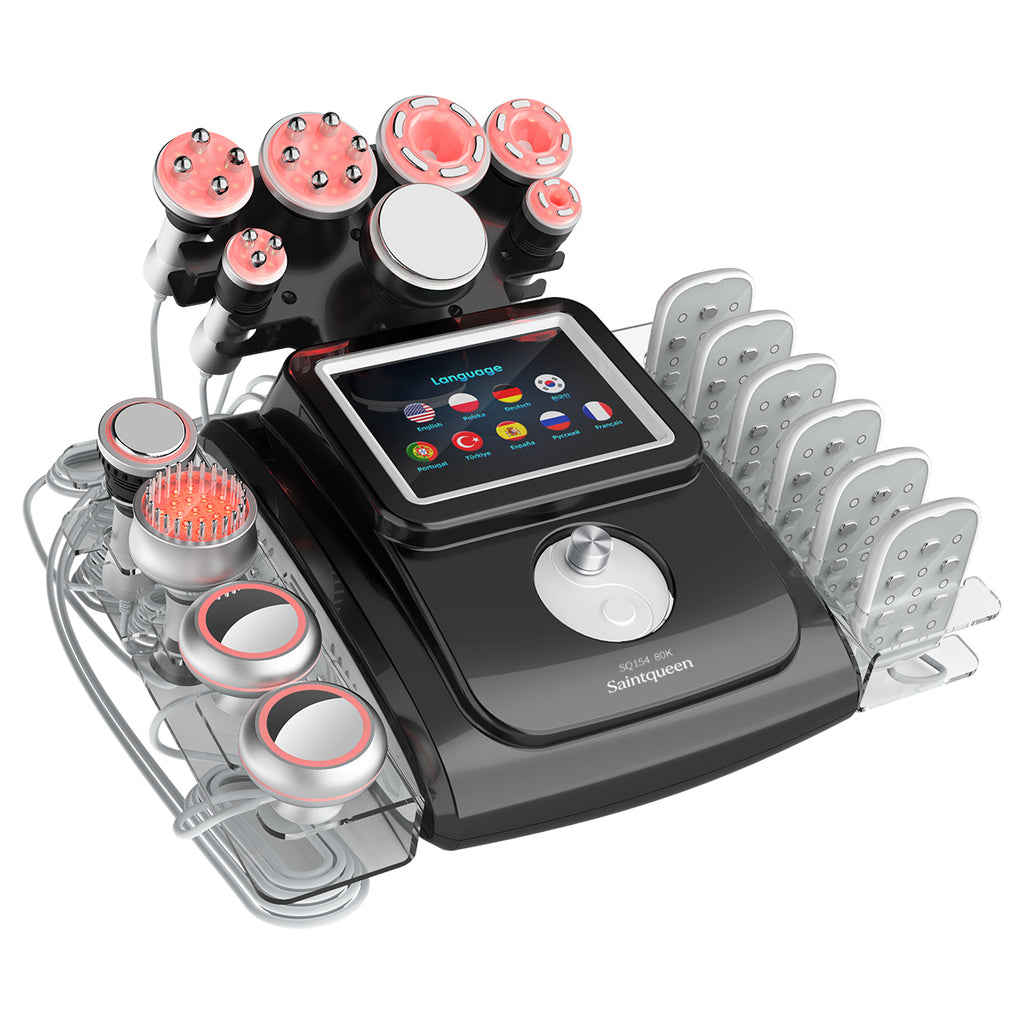 SQ154D Max – 11-i-1 80K kavitasjonsapparat med RF, vakuum og laser/EMS-puter