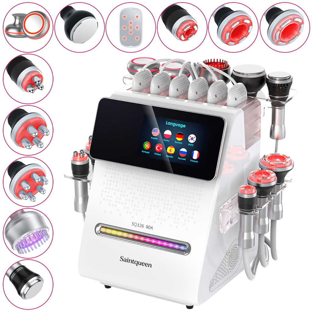 SQ126A Max – 11-i-1 80K kavitasjonsapparat med lipolaser, RF og EMS