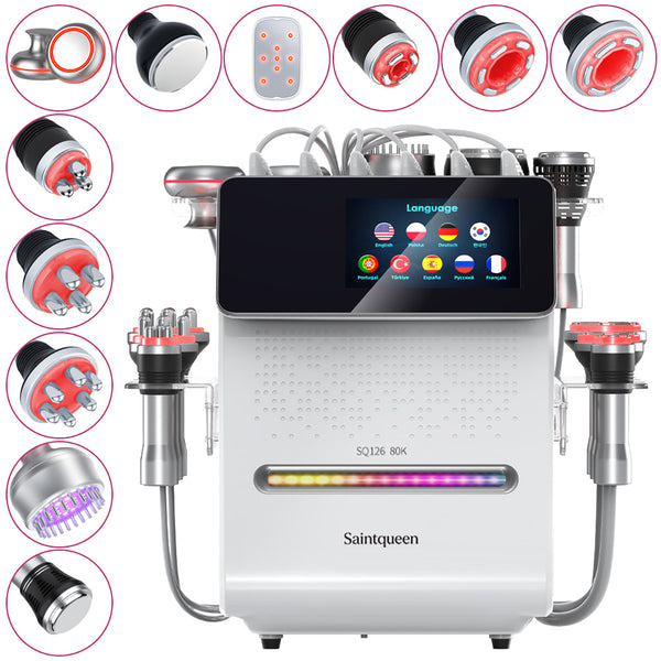 SQ126A Max – 11-i-1 80K kavitasjonsapparat med lipolaser, RF og EMS