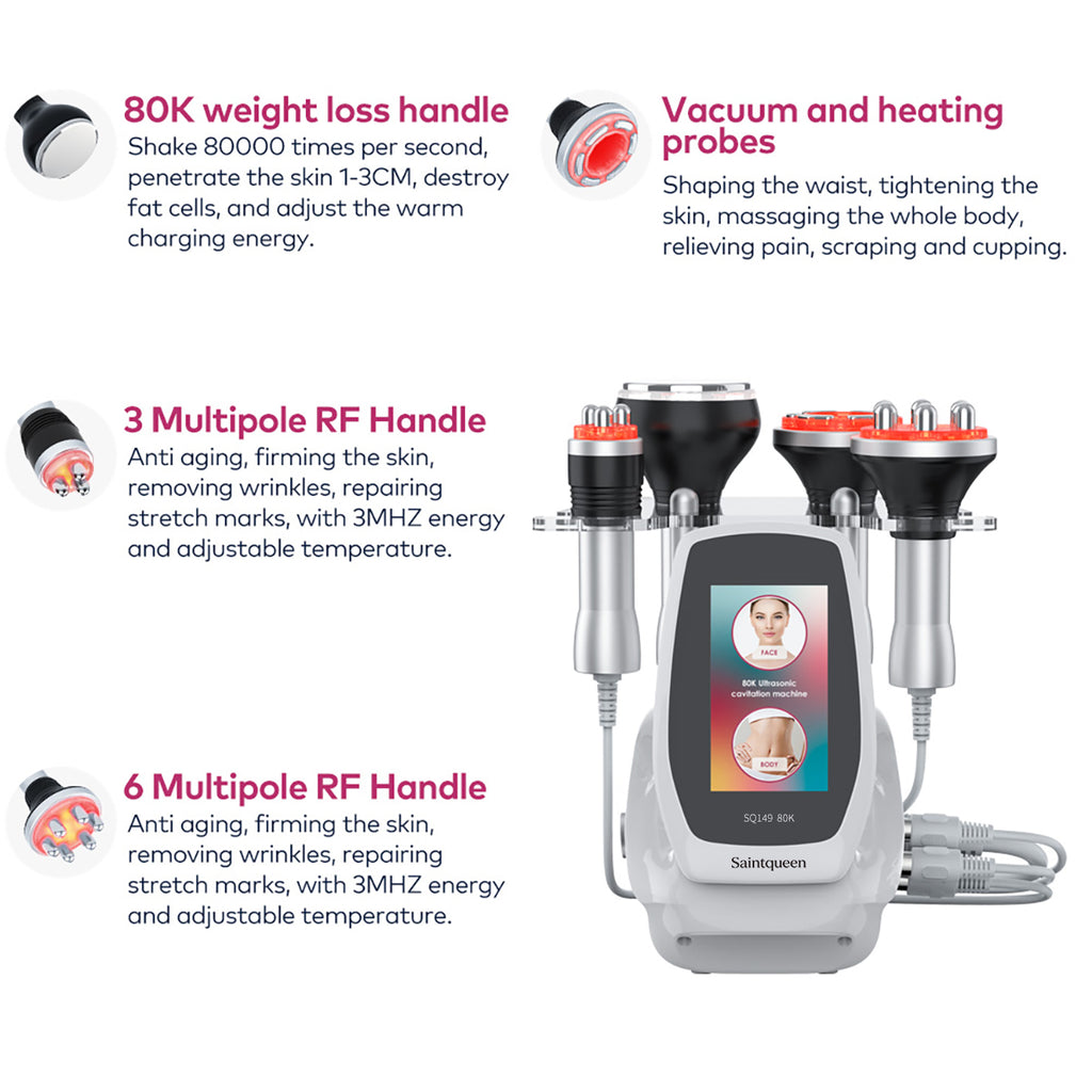 SQ149 Basic – 4-i-1 80K kroppskontureringsapparat med RF og vakuum