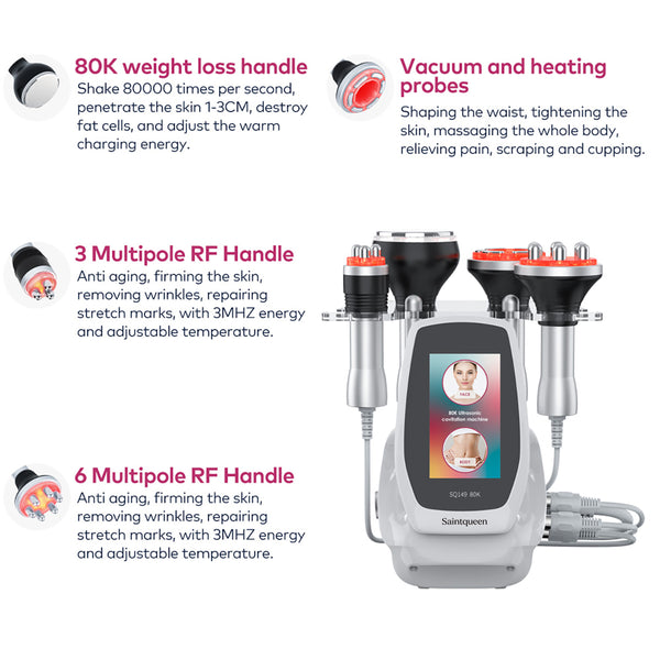 SQ149 Basic – 4-i-1 80K kroppskontureringsapparat med RF og vakuum