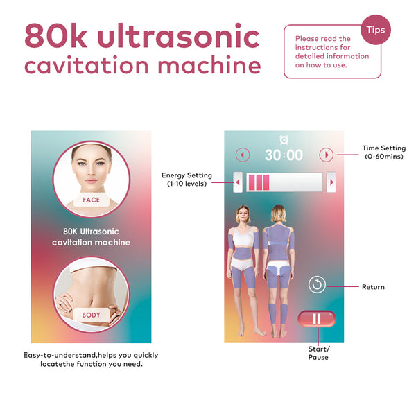 SQ149 Pro – 6-i-1 80K kavitasjonsapparat med RF, vakuum og EMS