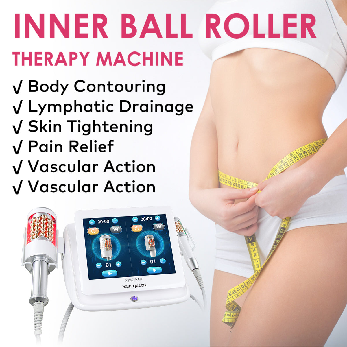 SQ160A – Inner Ball Roller-apparat med 360° rotasjon og LED-lysterapi
