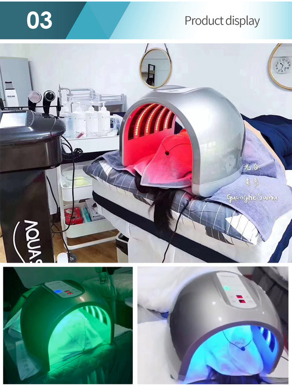 SQ3 – LED-lysterapiapparat med 4 lysfarger og FIR-varme