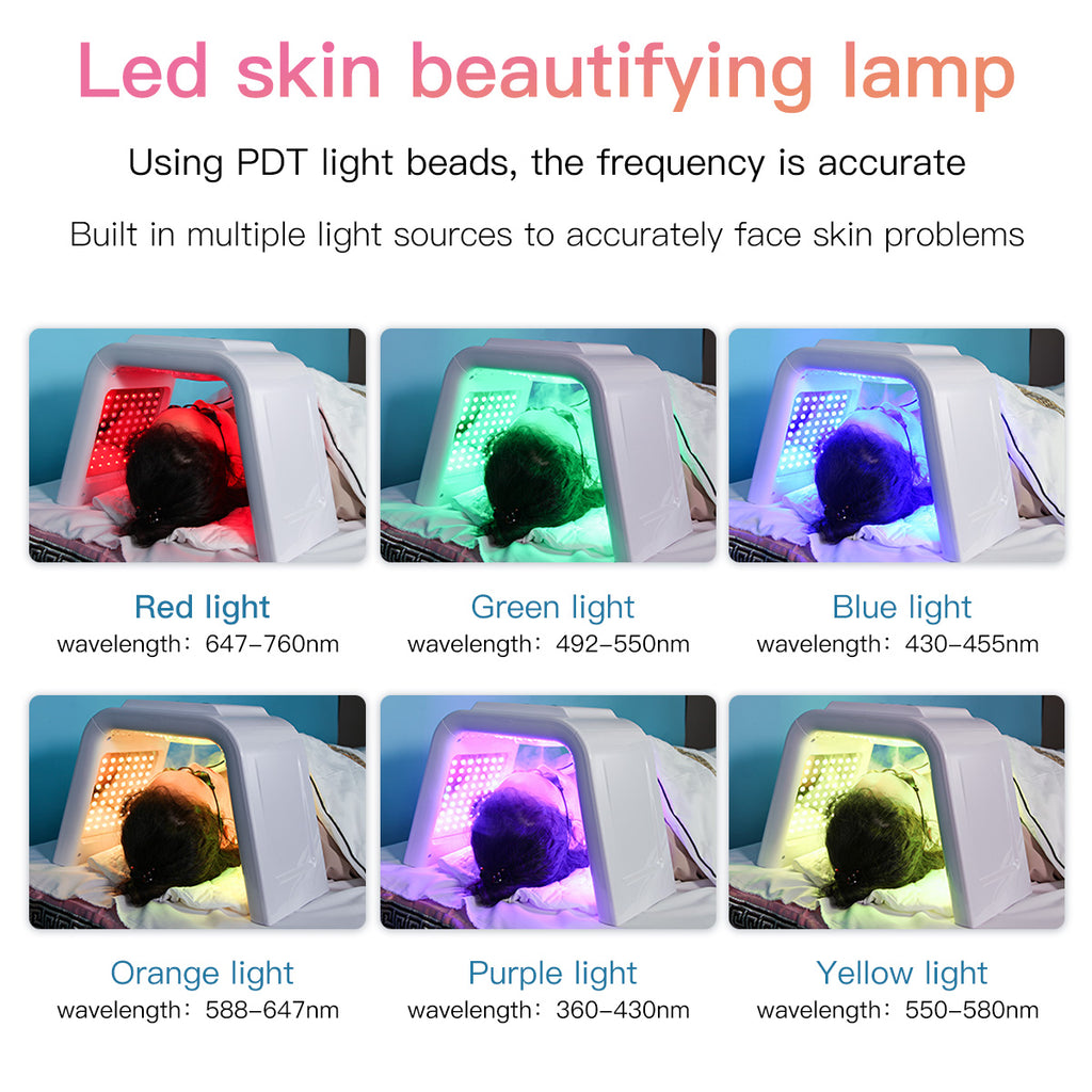 SQ75 – LED-lysterapiapparat med 170 dioder, 7 lysfarger og nanodamp