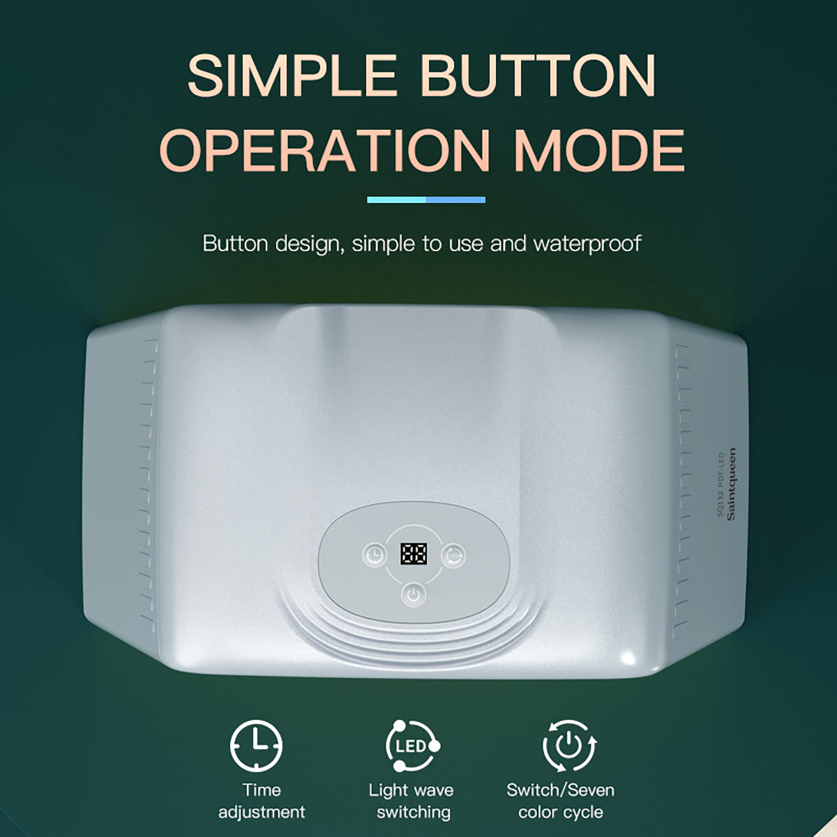 SQ132 – sammenleggbart LED-lysterapiapparat med 147 dioder og 8 lysmoduser