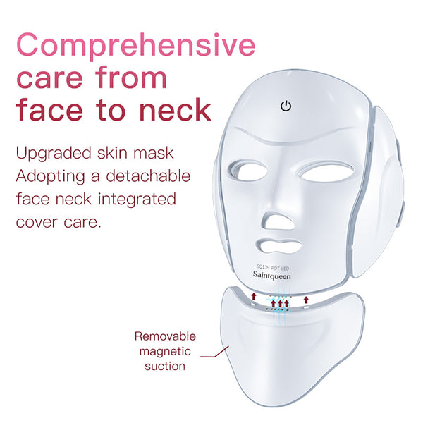 SQ139 – LED-ansiktsmaske med 119 dioder, 7 lysfarger og mikrostrøm