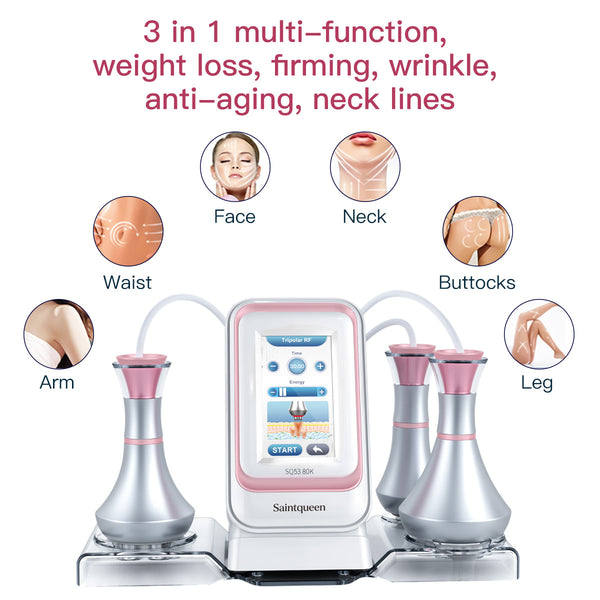 SQ53 Basic – 3-i-1 80K kavitasjonsapparat med 3-polet og 4-polet RF