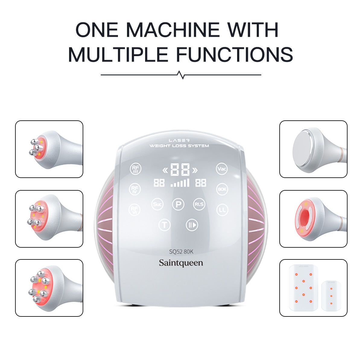 SQ52 Pro – 6-i-1 80K kavitasjonsapparat med RF, vakuum og lipolaser
