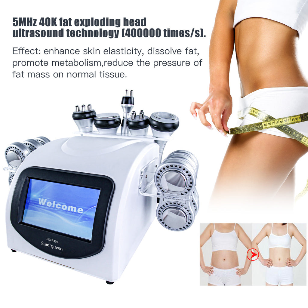 SQ47B Pro – 6-i-1 40K kavitasjonsapparat med RF, vakuum og EMS-laser