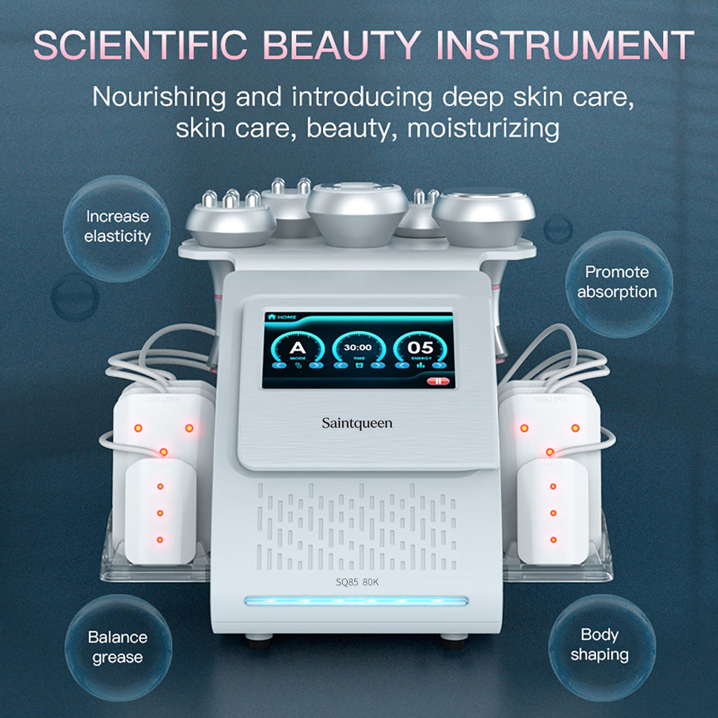 SQ85C Pro – 6-i-1 80K kavitasjonsapparat med RF, vakuum og lipolaser