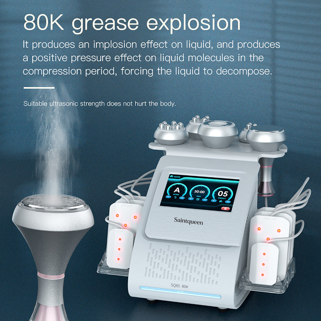 SQ85C Pro – 6-i-1 80K kavitasjonsapparat med RF, vakuum og lipolaser