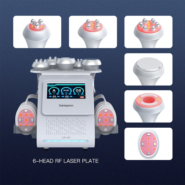 SQ85B Pro – 6-i-1 80K kavitasjonsapparat med RF, vakuum og laser/EMS-puter