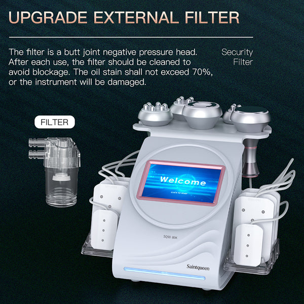 SQ90C Pro – 6-i-1 80K kavitasjonsapparat med RF, vakuum og lipolaser