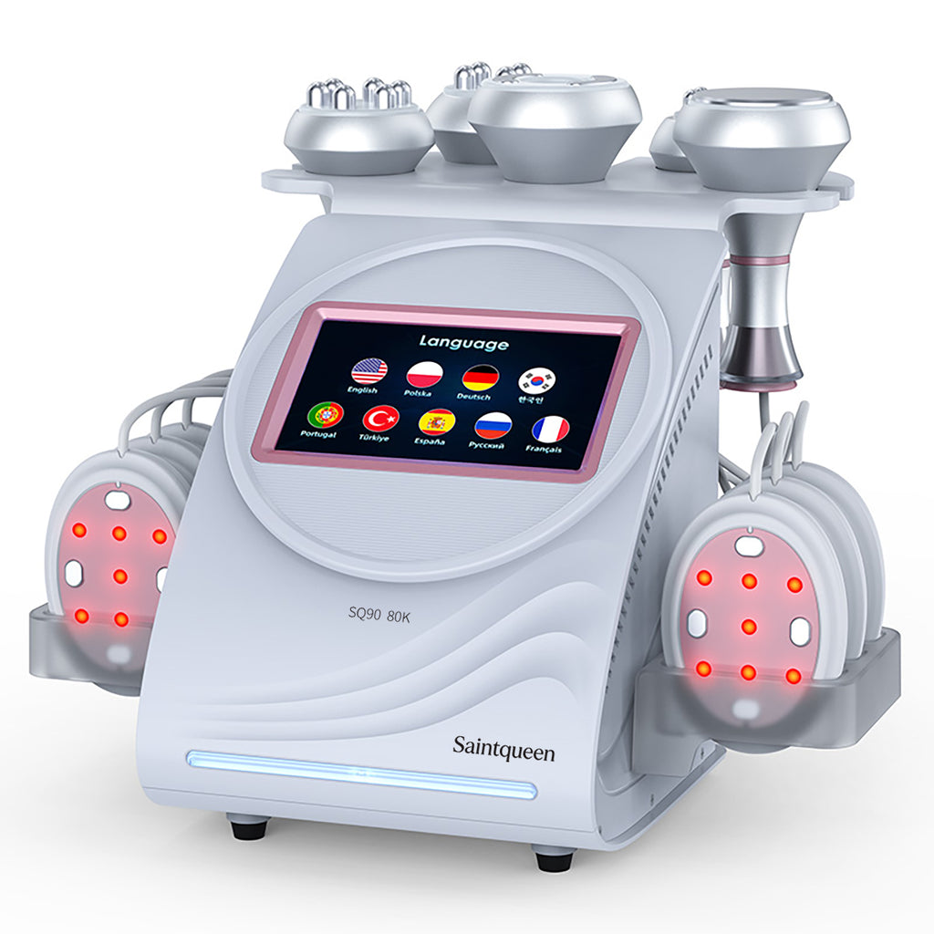 SQ90B Pro – 6-i-1 80K kavitasjonsapparat med RF, vakuum og EMS-laser