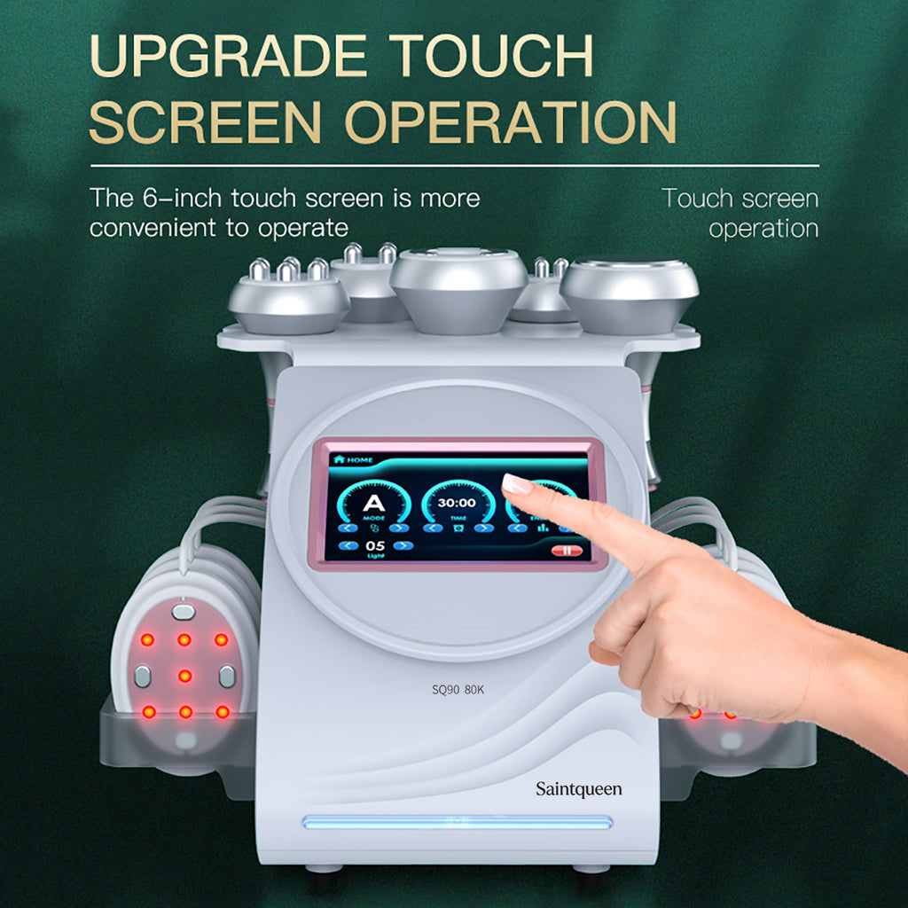 SQ90B Pro – 6-i-1 80K kavitasjonsapparat med RF, vakuum og EMS-laser