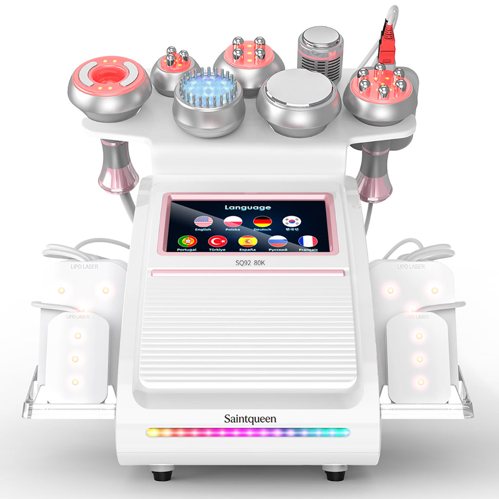 SQ92D Plus – 9-i-1 80K kavitasjonsapparat med RF, laser og mikrostrøm