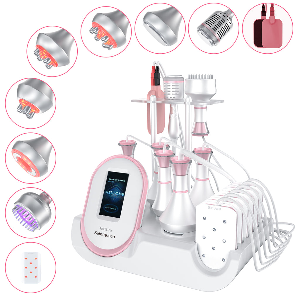 SQ121C Plus – 9-i-1 80K kavitasjonsapparat med RF, laser og BIO/LED