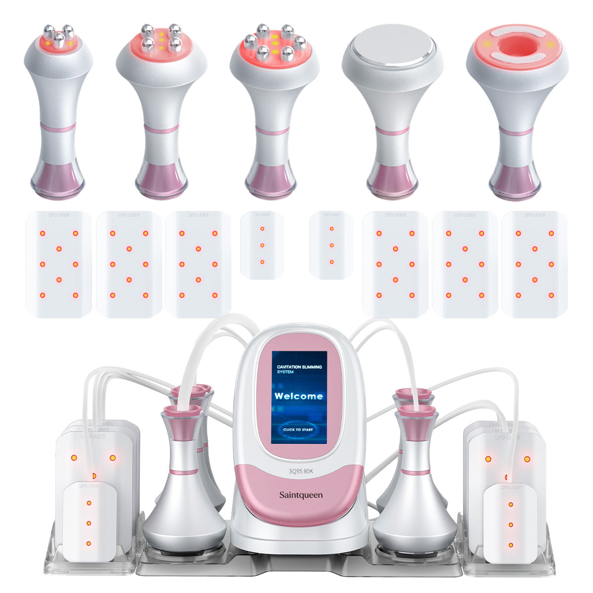 SQ95C Pro – 6-i-1 80K kavitasjonsapparat med RF, vakuum og lipolaser