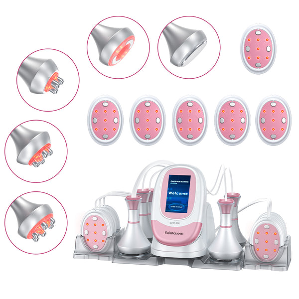SQ95B Pro – 6-i-1 80K kavitasjonsapparat med RF, vakuum og EMS-puter