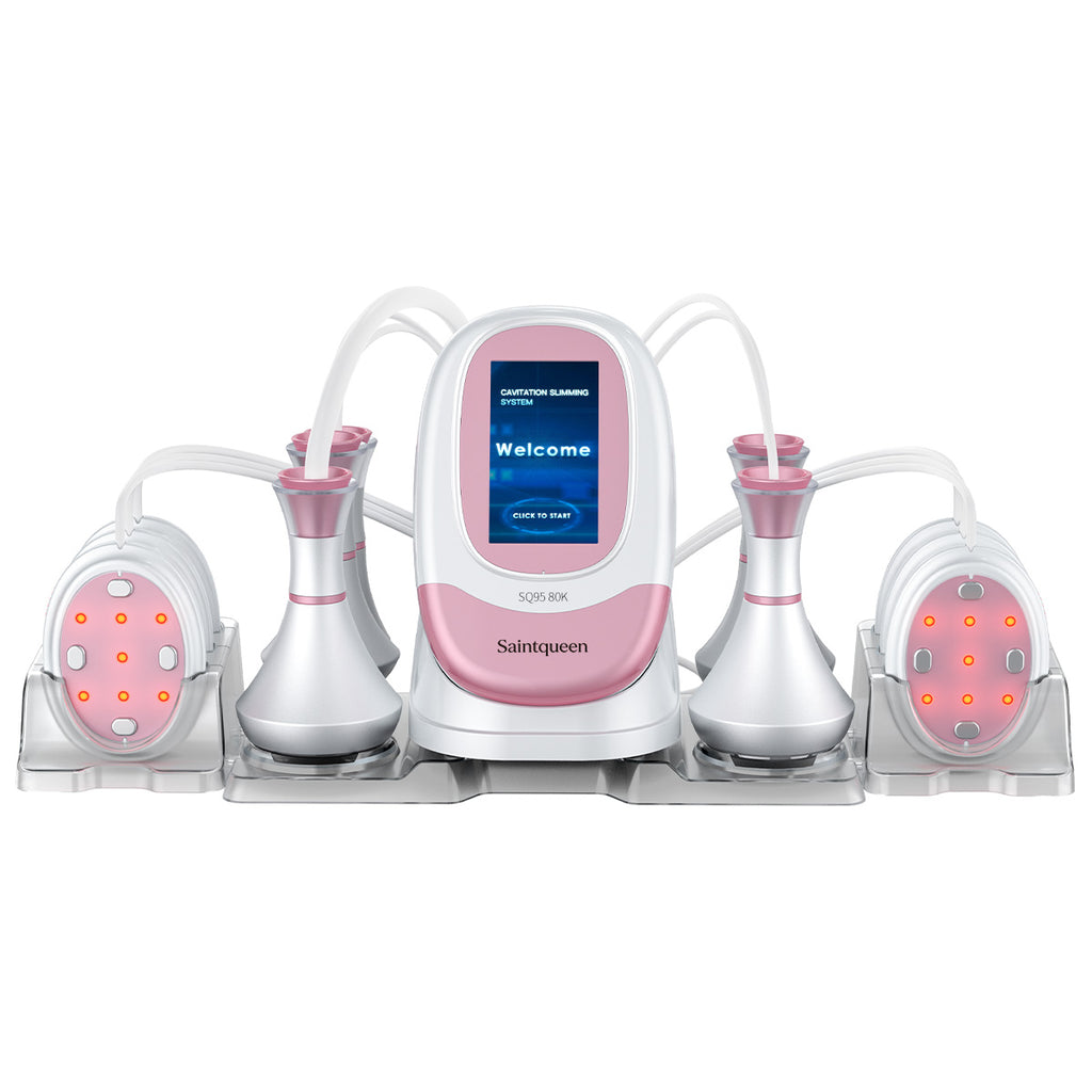 SQ95B Pro – 6-i-1 80K kavitasjonsapparat med RF, vakuum og EMS-puter
