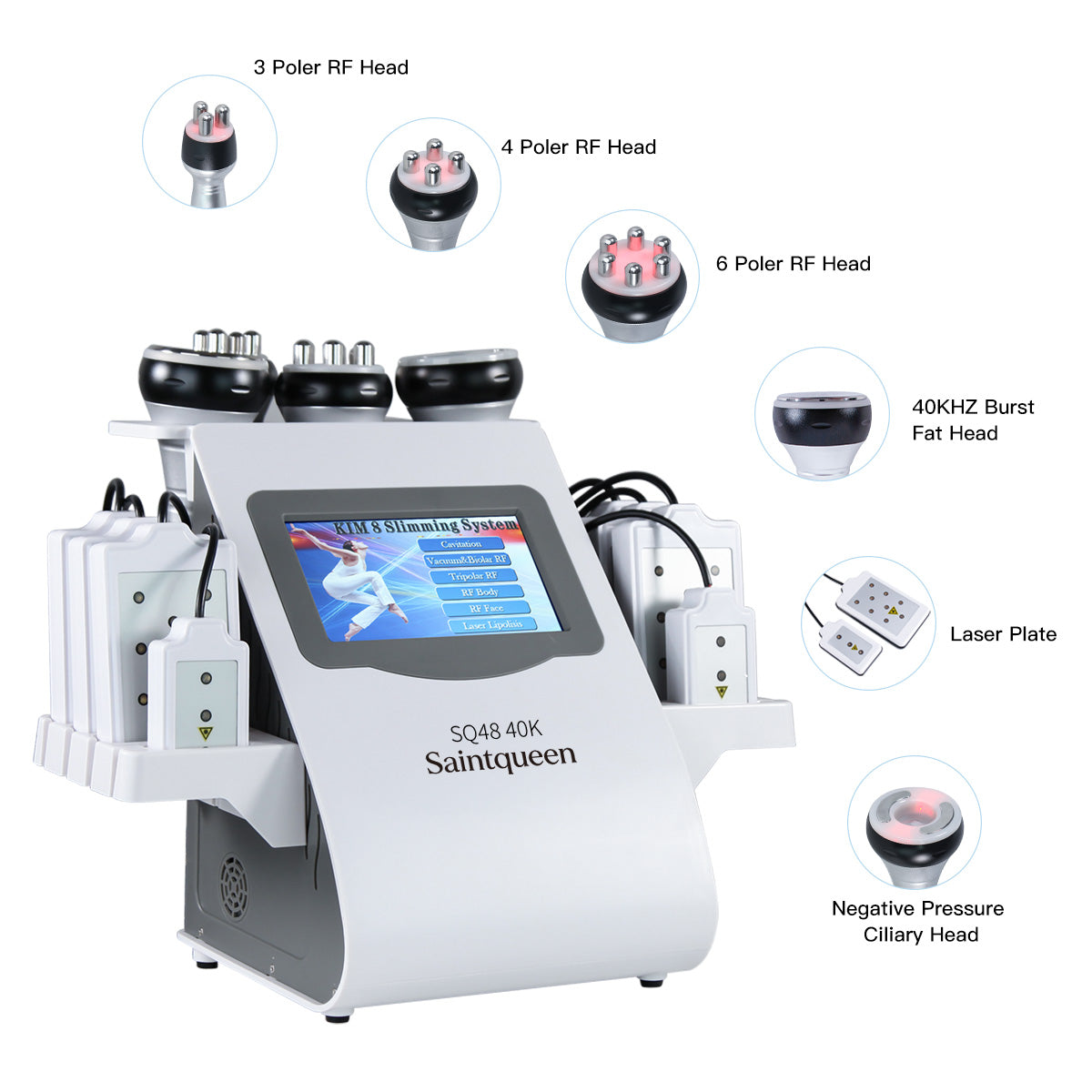 SQ48 Pro 6-i-1 40K-kavitasjon med 8 laserplater
