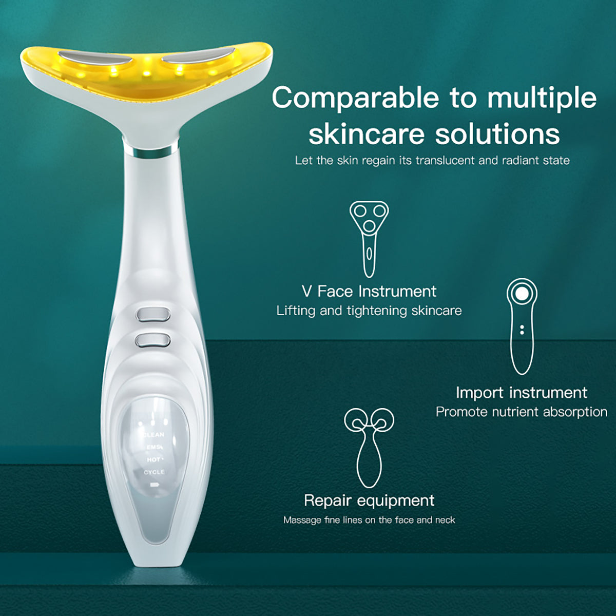 SQ106 EMS-apparat for hals og ansikt med LED-lys